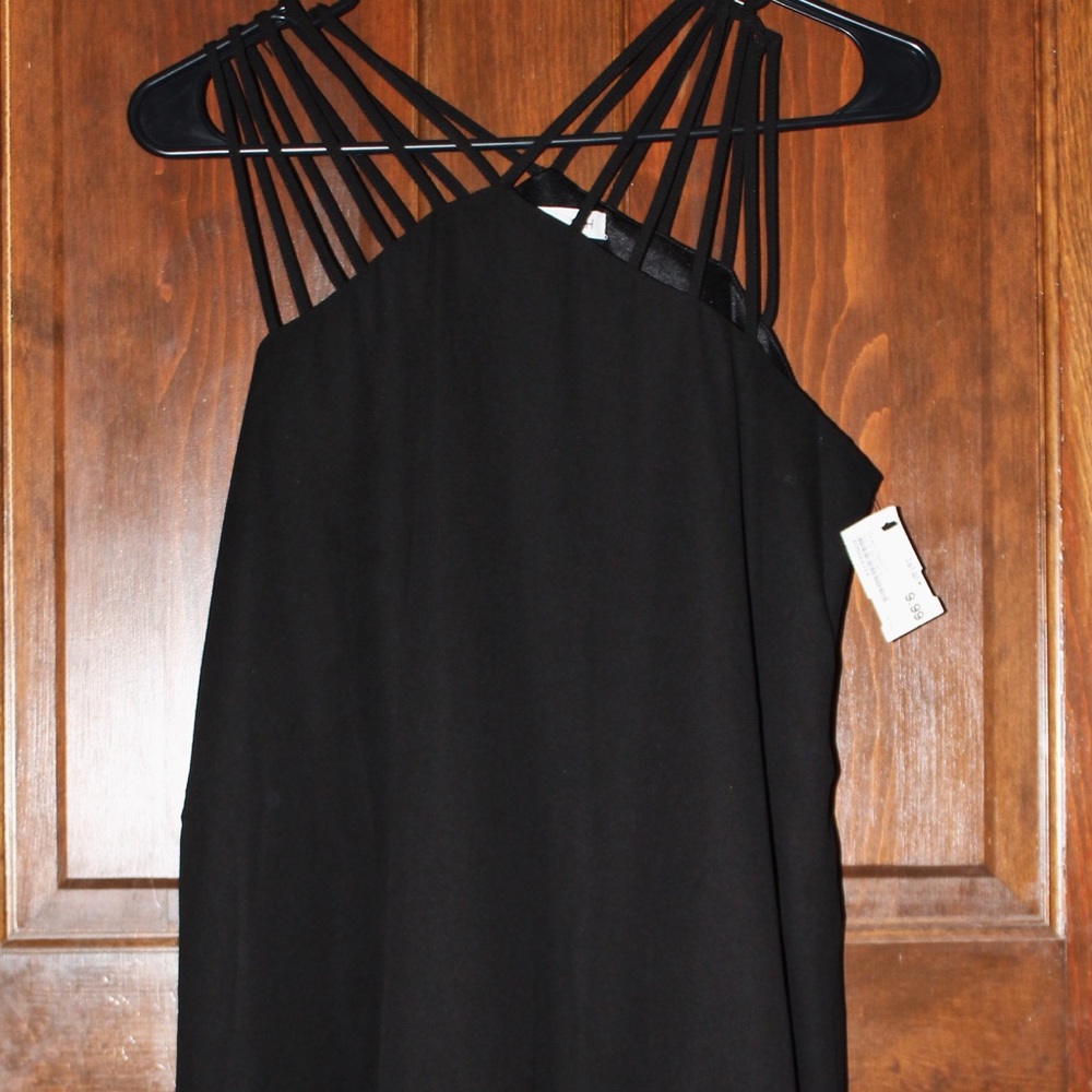 Tobi black strappy mini dress size M